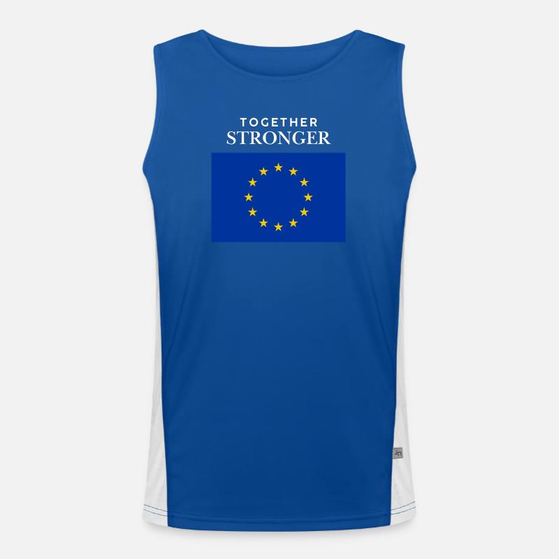Drapeau européen plus fort ensemble Débardeur respirant contrasté Homme 