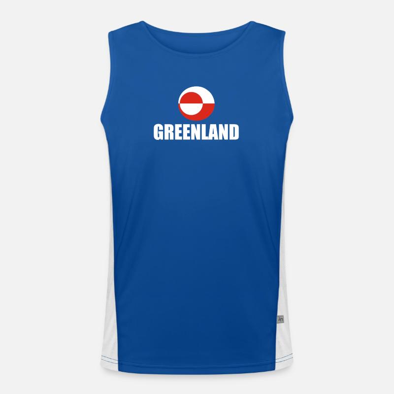 Greenland - Nu Det Nuuk - Denmark - Danmark Funktionelles Kontrast-Tank Top für Männer 