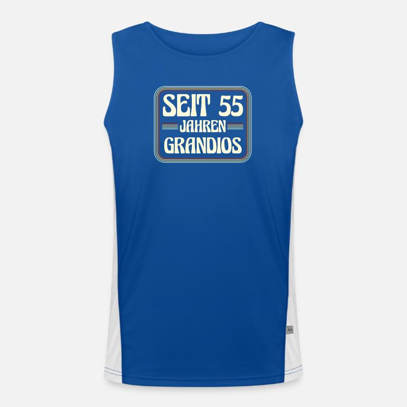 55 Jahre alt Geburtstag 55. Geburtstag Funktionelles Kontrast-Tank Top für Männer 