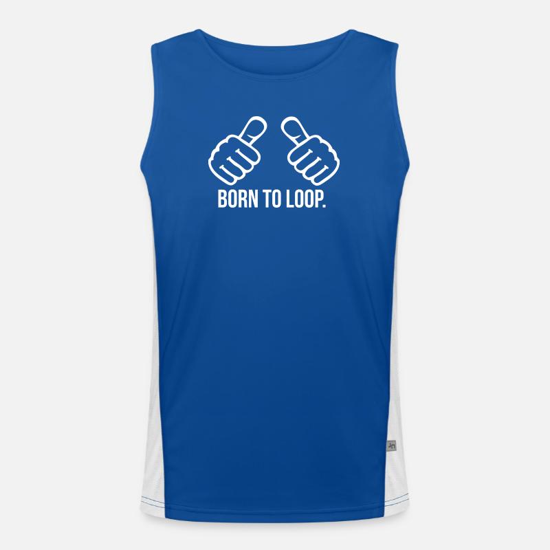 Born to Loop Funktionelles Kontrast-Tank Top für Männer 