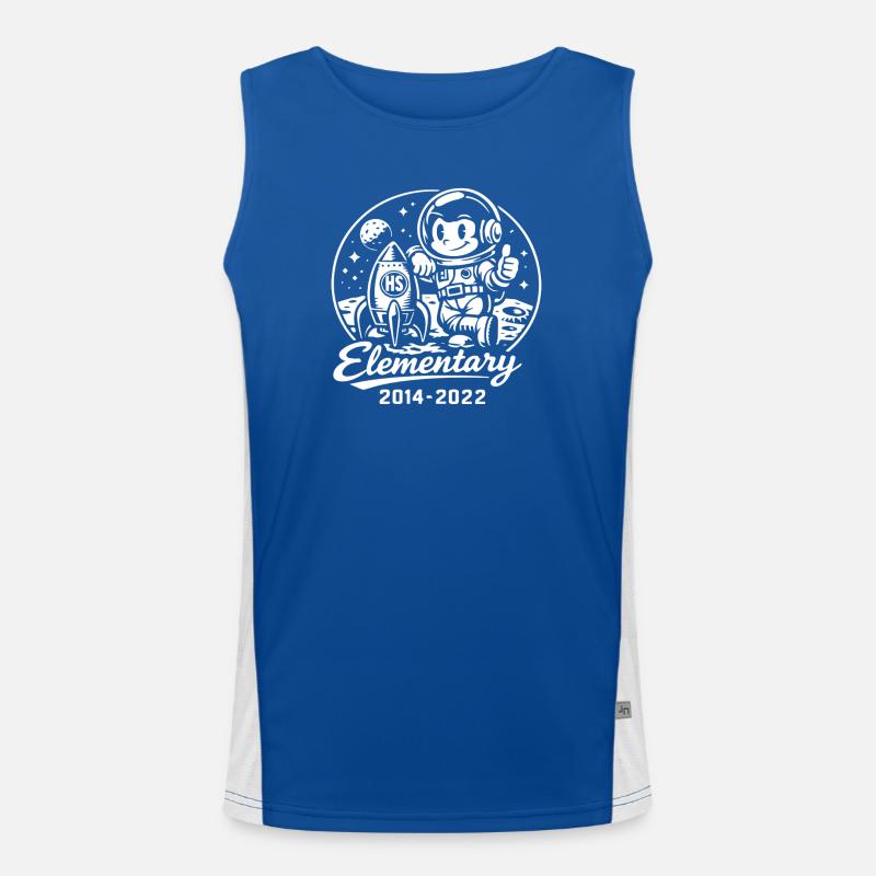 Elementarastronaut 2014-2022 Funktionelles Kontrast-Tank Top für Männer 
