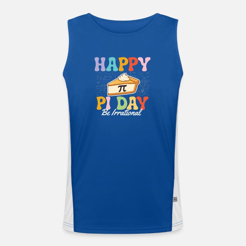 Happy Pi Day – sei irrationaler Mathe-Nerd-Humor Funktionelles Kontrast-Tank Top für Männer 