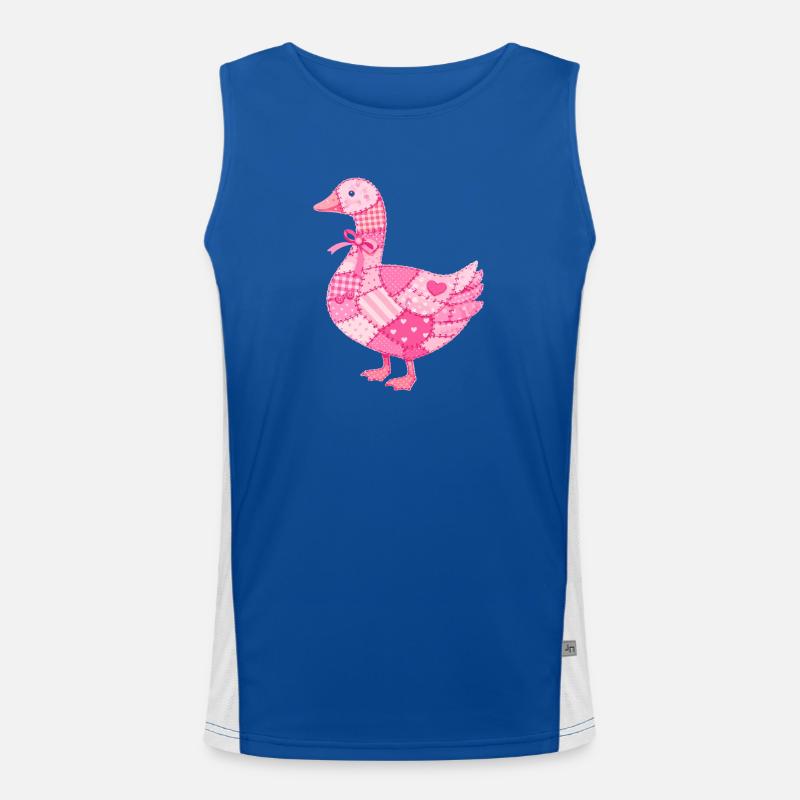 Canard Rose Patchwork Débardeur respirant contrasté Homme 