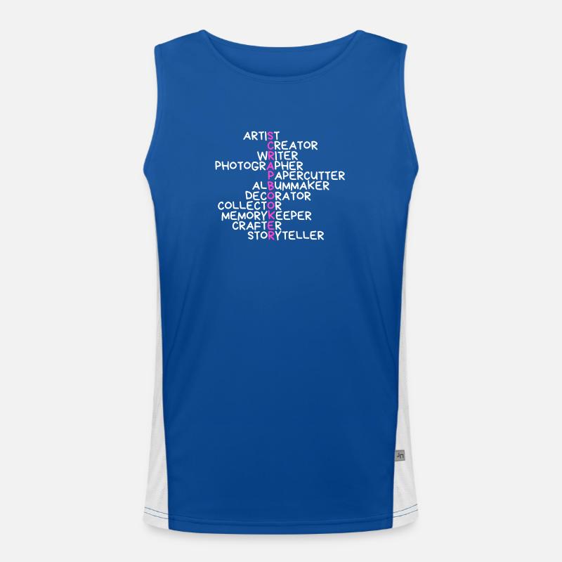 Scrapbooker Funktionelles Kontrast-Tank Top für Männer 