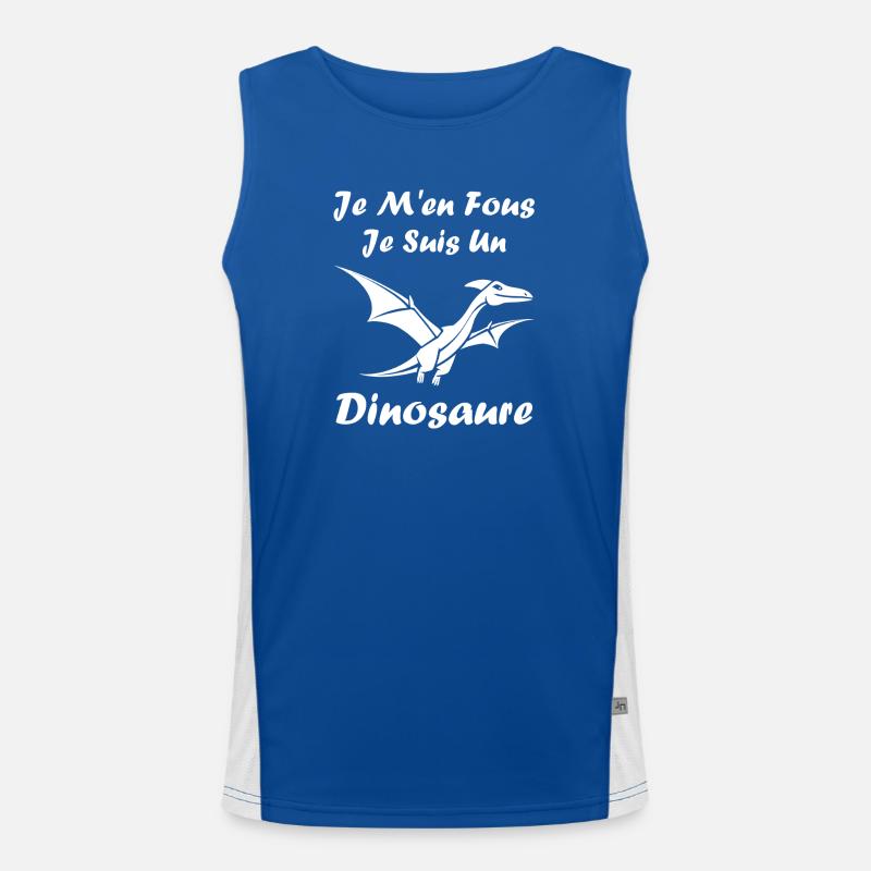 Aerial Dinosaur Attitude Men's Functional Contrast Tank Top 