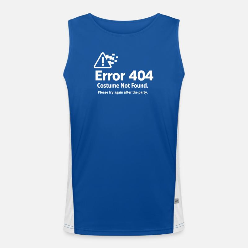 Error 404 Costume Not Found Funktionelles Kontrast-Tank Top für Männer 