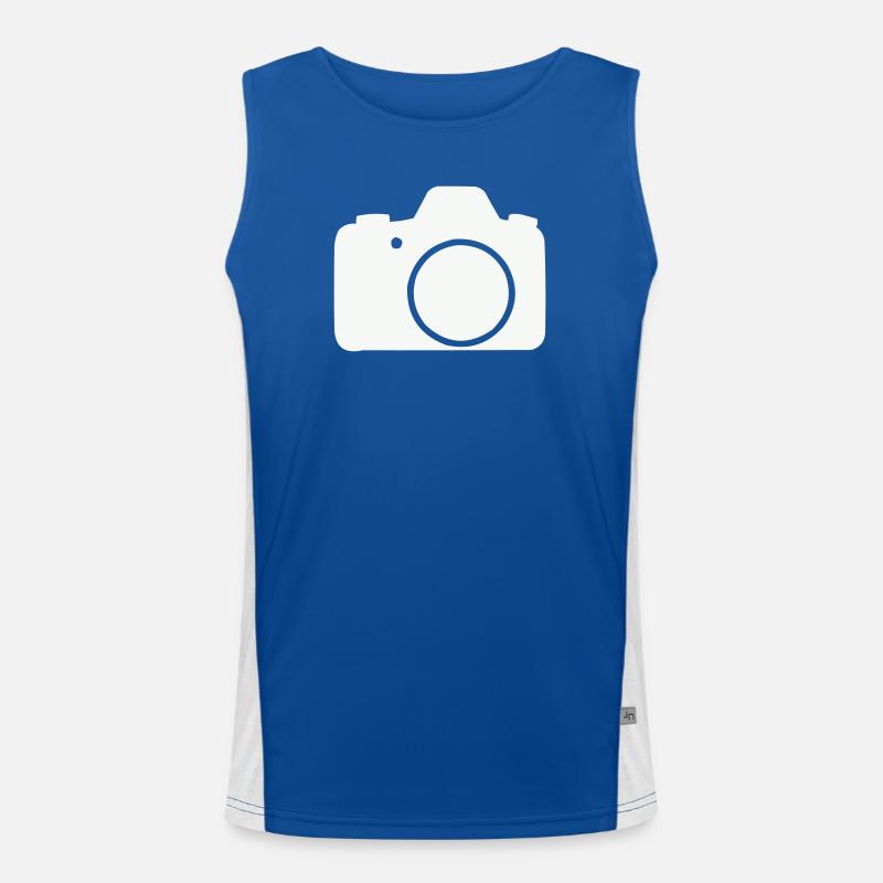 Conception des icônes de ligne de caméra Débardeur respirant contrasté Homme 