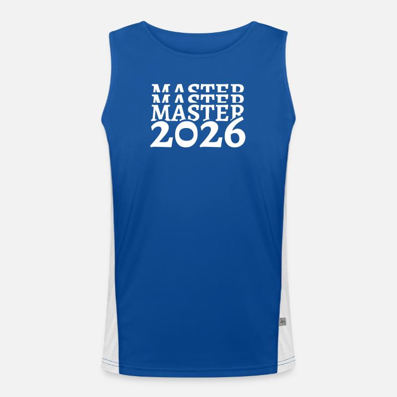 Master 2026 Studium Studiumsabschluss Studiumende Funktionelles Kontrast-Tank Top für Männer 