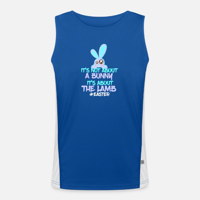 Oster Bunny vs Lamb Design Funktionelles Kontrast-Tank Top für Männer 