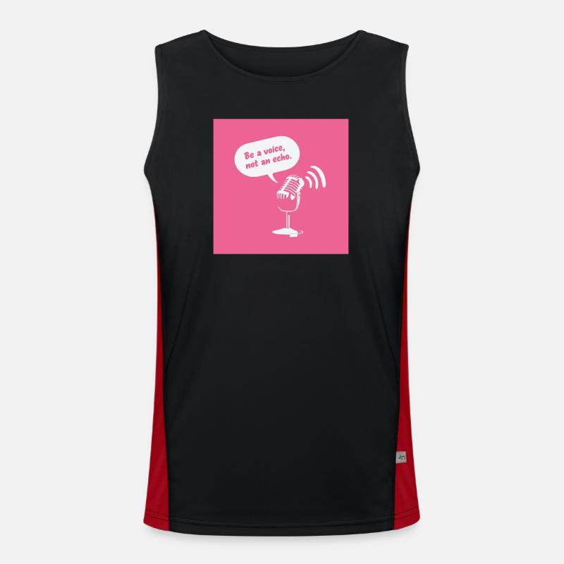 Be a Voice, Not an Echo - Men's Functional Contrast Tank Top - black/red