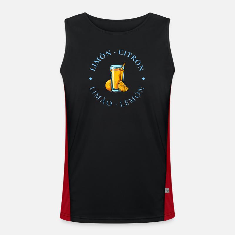 Lemonade Citrus Circle Logo Men's Functional Contrast Tank Top 