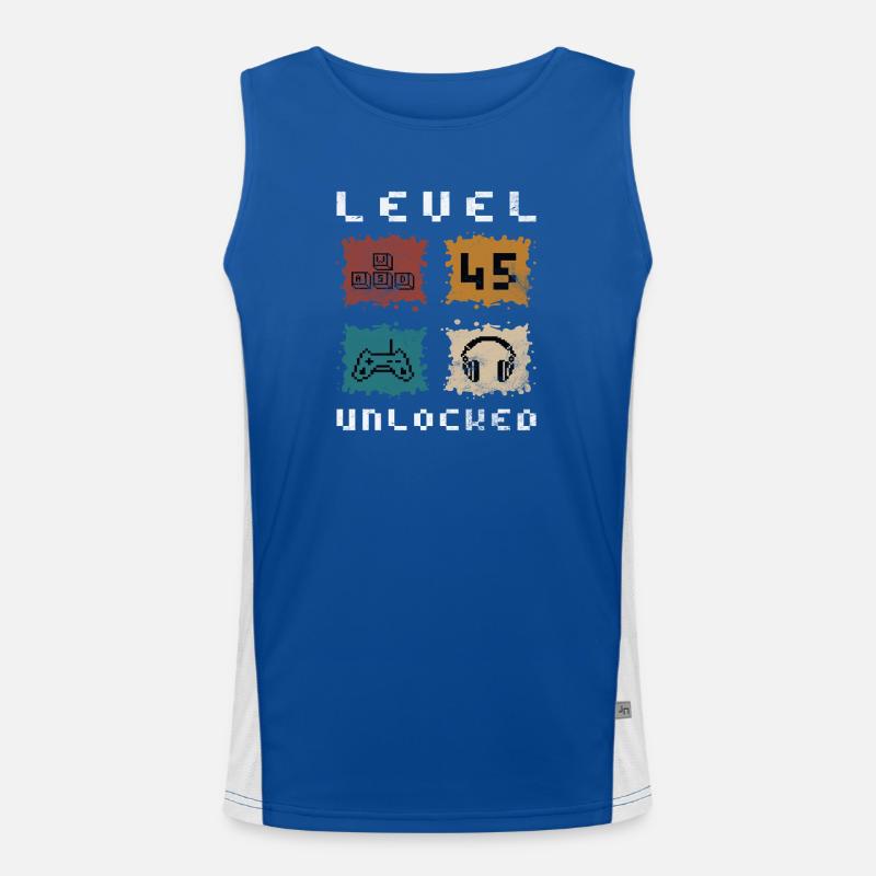 Level 45 Unlocked Men's Functional Contrast Tank Top 