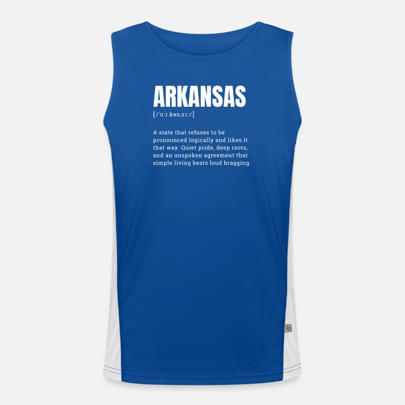 Arkansas Bold State Pride Funktionelles Kontrast-Tank Top für Männer 