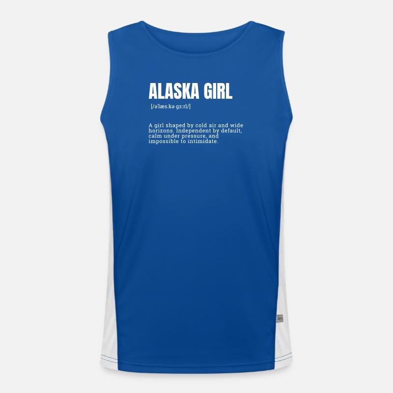 Typographie d’AlaskaGirl Bold Débardeur respirant contrasté Homme 