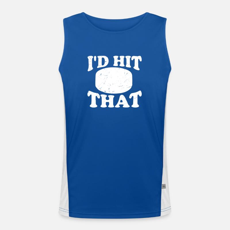 I'd Hit That Funktionelles Kontrast-Tank Top für Männer 