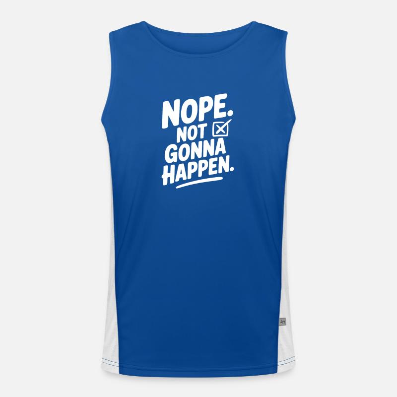 Nein. Das wird nicht passieren. Funktionelles Kontrast-Tank Top für Männer 