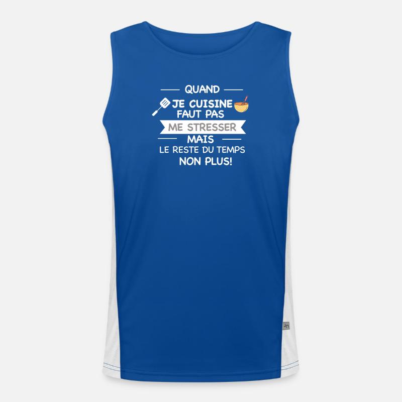 humorous kitchen apron Men's Functional Contrast Tank Top 