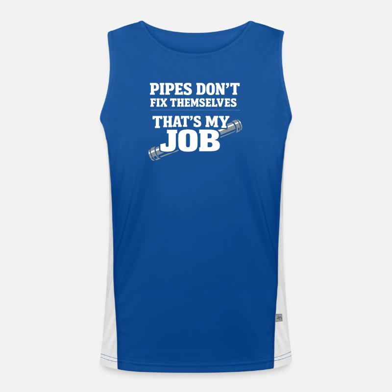 Pfeifenflüsterer, Klempnerhandwerk, Humor-geschenk Funktionelles Kontrast-Tank Top für Männer 