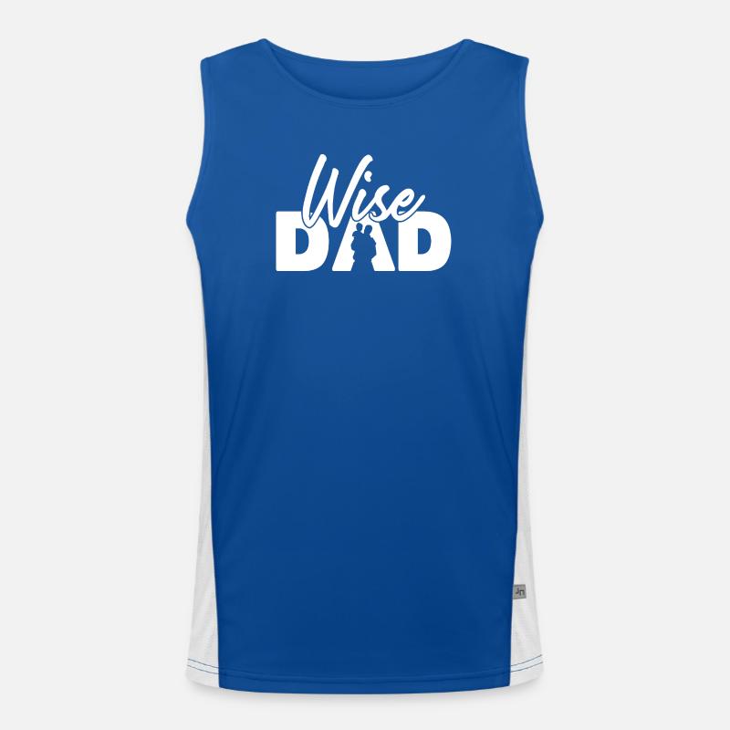 Wise Dad Silhouette Vaterschaft Elternschaft Funktionelles Kontrast-Tank Top für Männer 