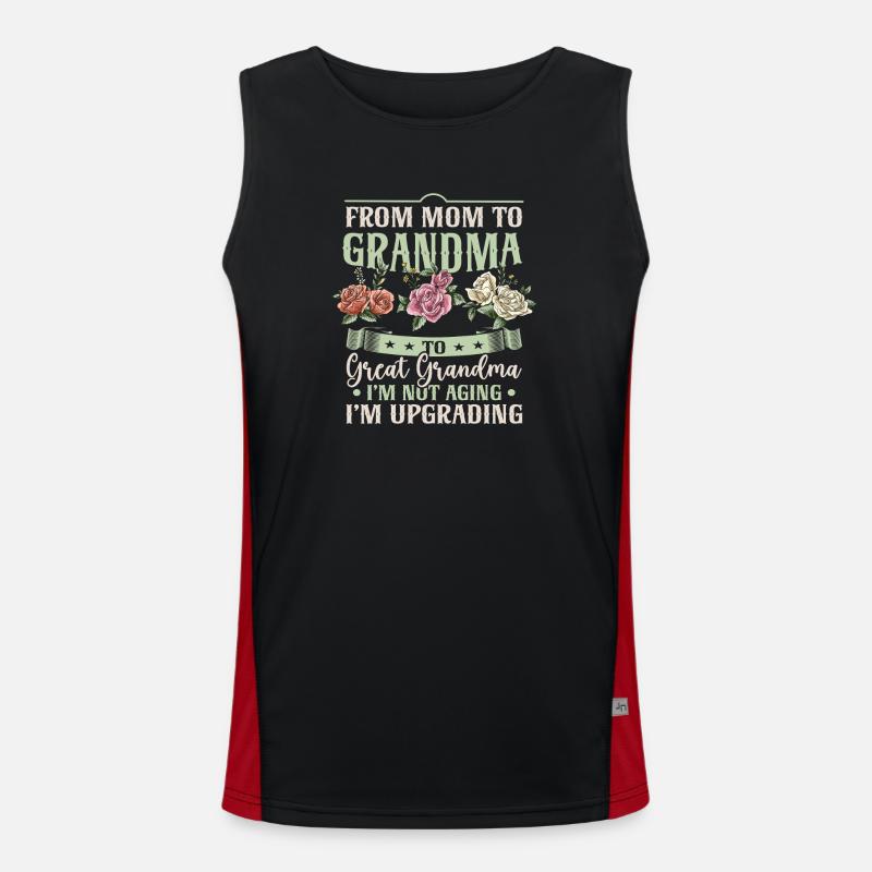 Von Mama zu Oma Großmama Großmutter Muttertag Funktionelles Kontrast-Tank Top für Männer 