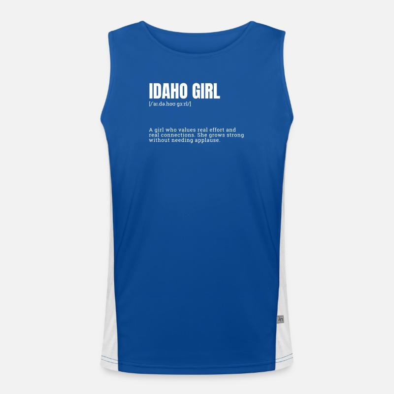 Déclaration de force des filles de l’Idaho Débardeur respirant contrasté Homme 