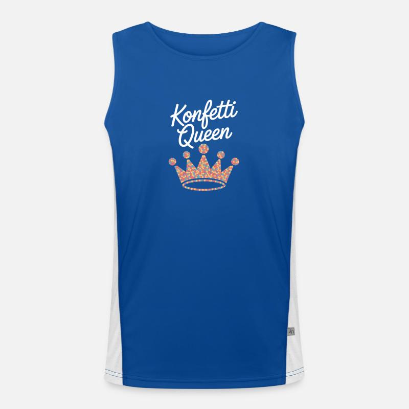 Konfetti Queen Karneva Funktionelles Kontrast-Tank Top für Männer 