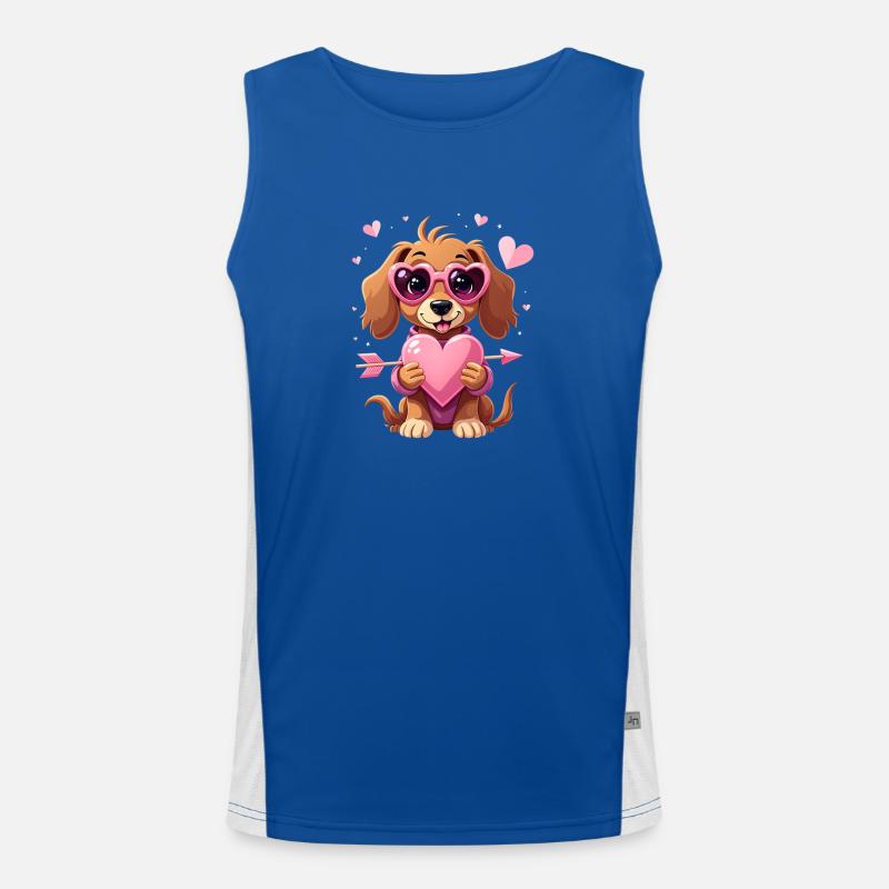 Dackel Dachshund Tekel Funktionelles Kontrast-Tank Top für Männer 