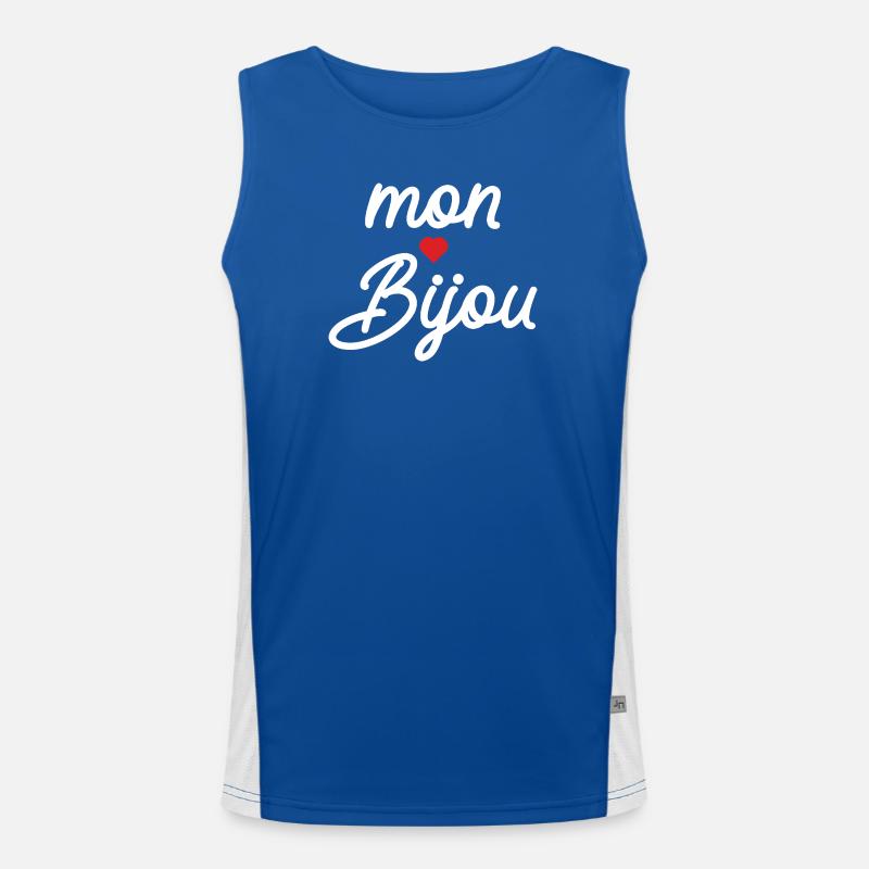 Mon Bijou Coeur Script Débardeur respirant contrasté Homme 