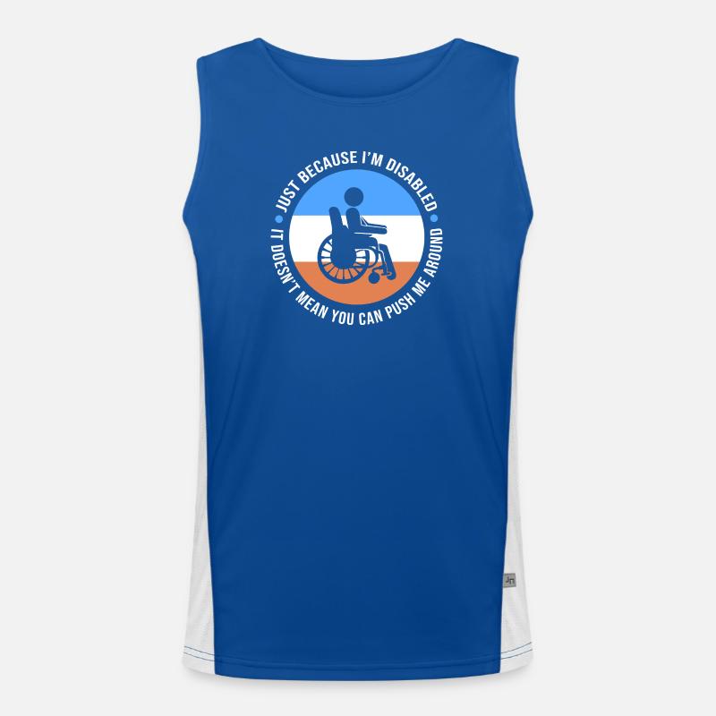 Rollstuhl Funktionelles Kontrast-Tank Top für Männer 