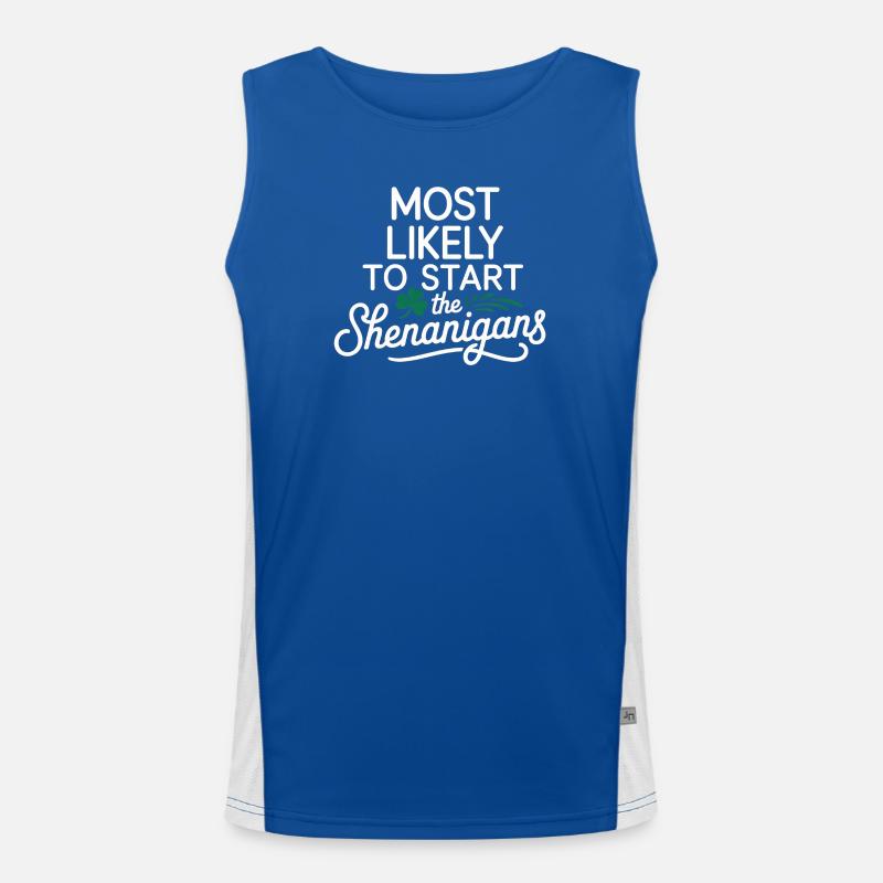 Am ehesten wird er Unfug anfangen Funktionelles Kontrast-Tank Top für Männer 