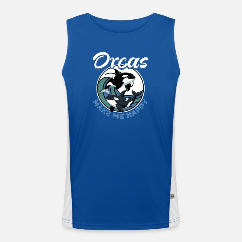 Funny Orca Funktionelles Kontrast-Tank Top für Männer 