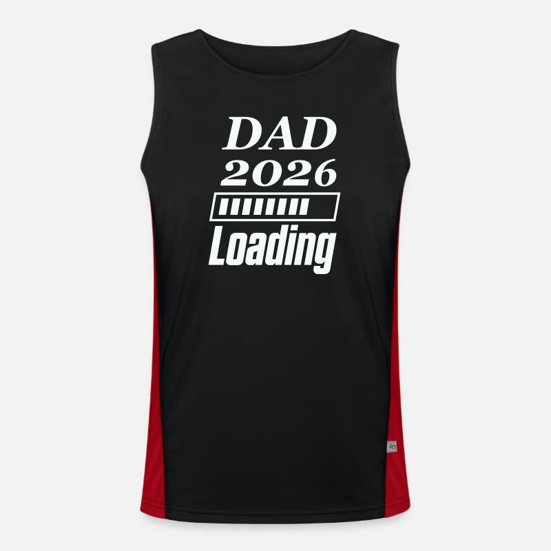 DAD 2026 Loading - Men's Functional Contrast Tank Top  - black/red