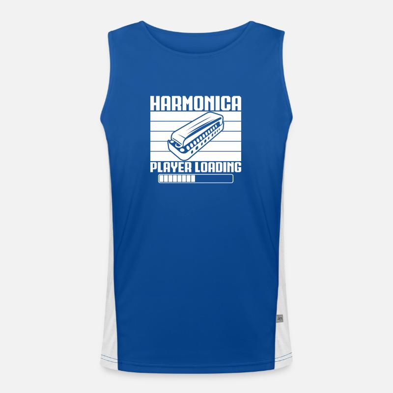 Harmonica Musican Player Loading Harmonica Funktionelles Kontrast-Tank Top für Männer 