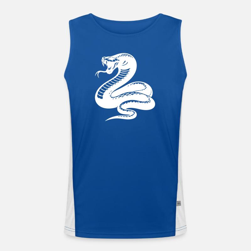 Snake Python Silhouette Men's Functional Contrast Tank Top 