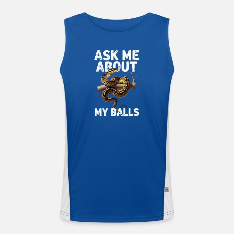 Königspython Schlangen Liebhaber Terrarium Python Funktionelles Kontrast-Tank Top für Männer 