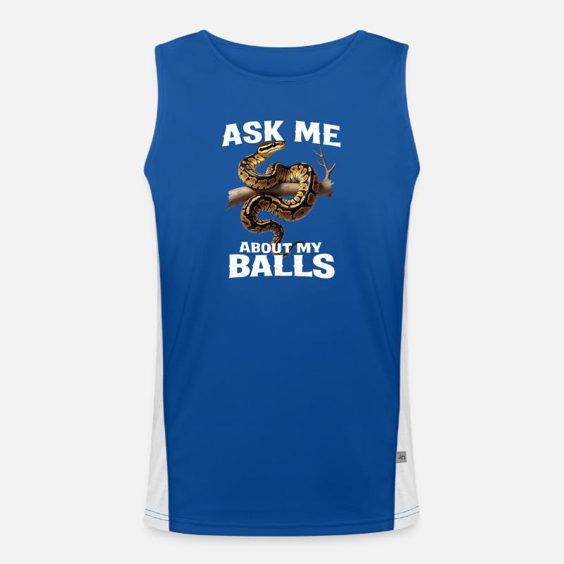 Königspython Schlangen Liebhaber Terrarium Python Funktionelles Kontrast-Tank Top für Männer 