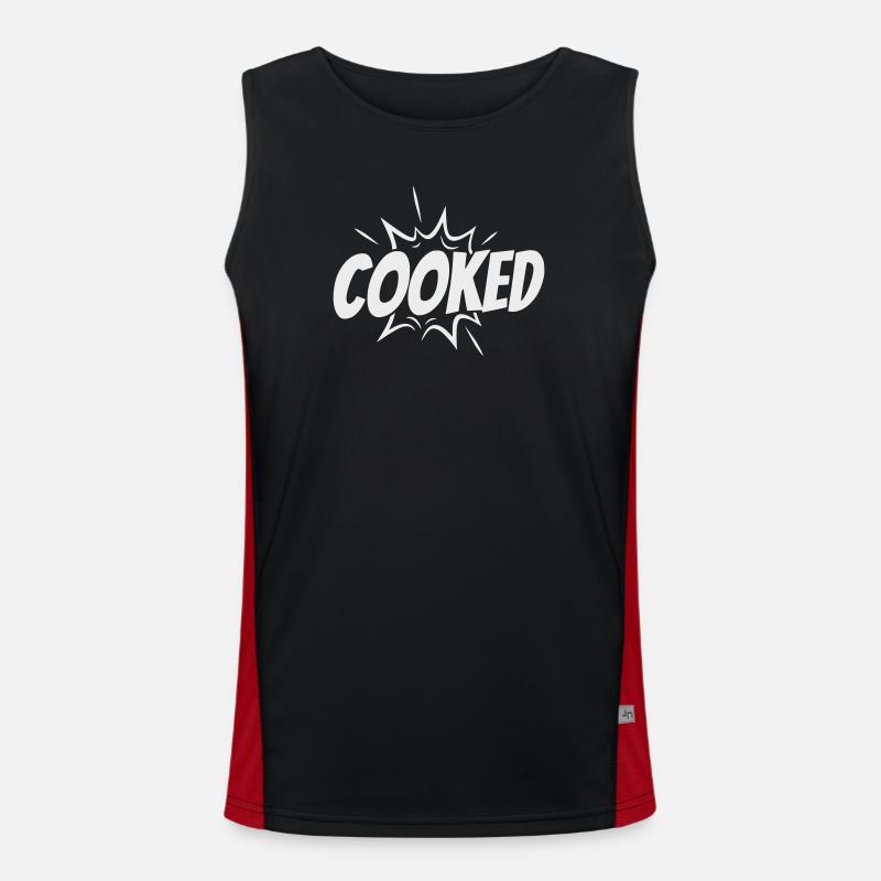 Cooked Explosive Comic Style - Men's Functional Contrast Tank Top  - black/red
