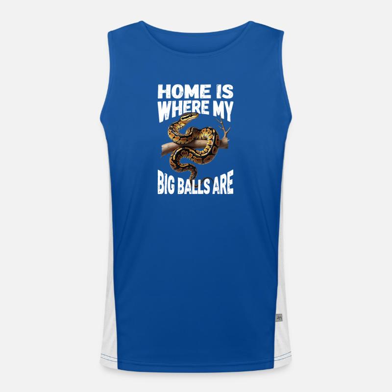 Königspython Schlangen Liebhaber Terrarium Python Funktionelles Kontrast-Tank Top für Männer 