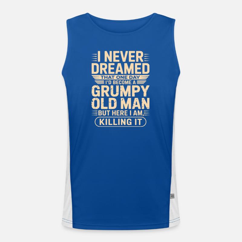 Grumpy Old Man Zitat-Tee Funktionelles Kontrast-Tank Top für Männer 