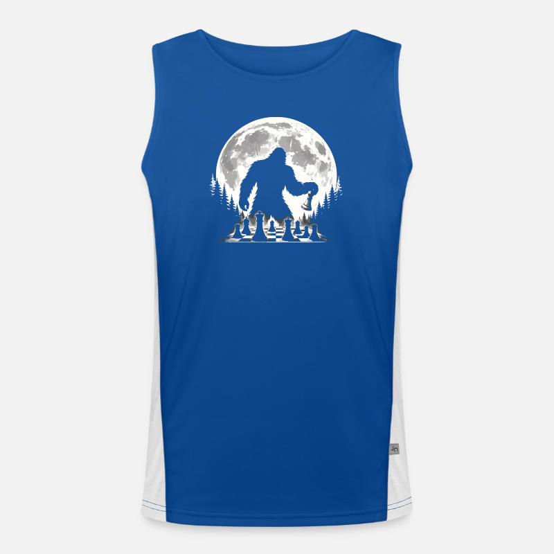 Bigfoot Chess Player Men's Functional Contrast Tank Top 