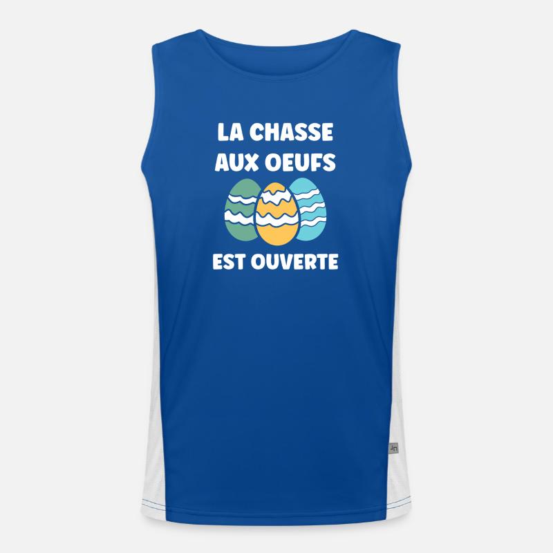 PâqueS chasse aux oeufs Débardeur respirant contrasté Homme 