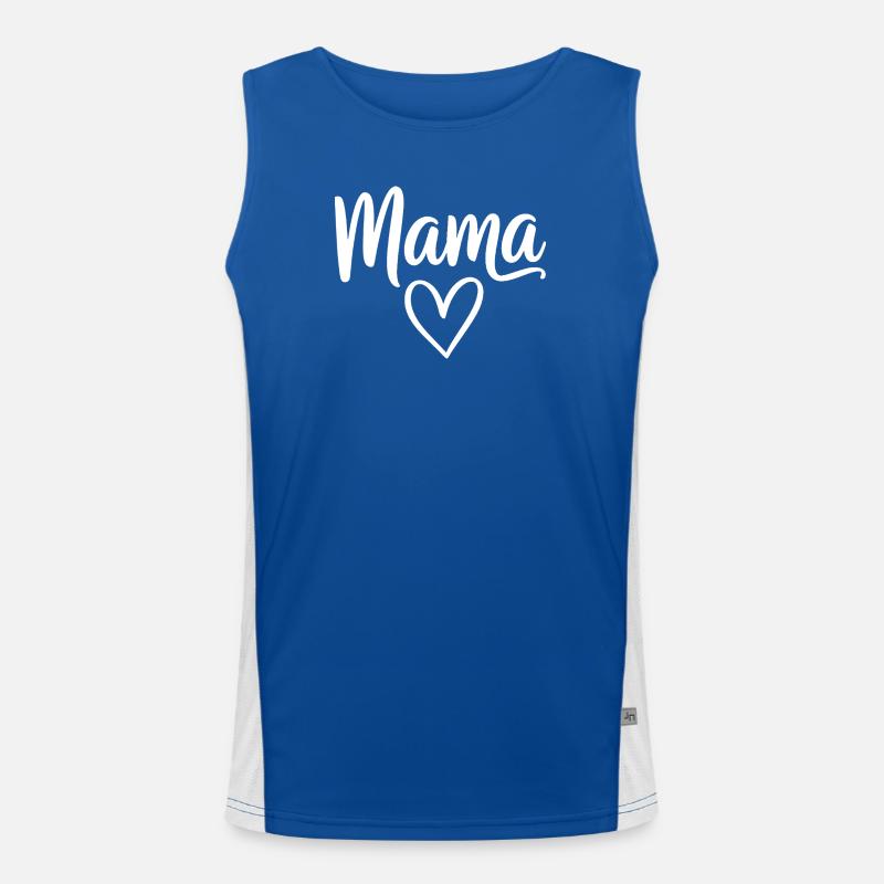 Mama Heart Script Débardeur respirant contrasté Homme 