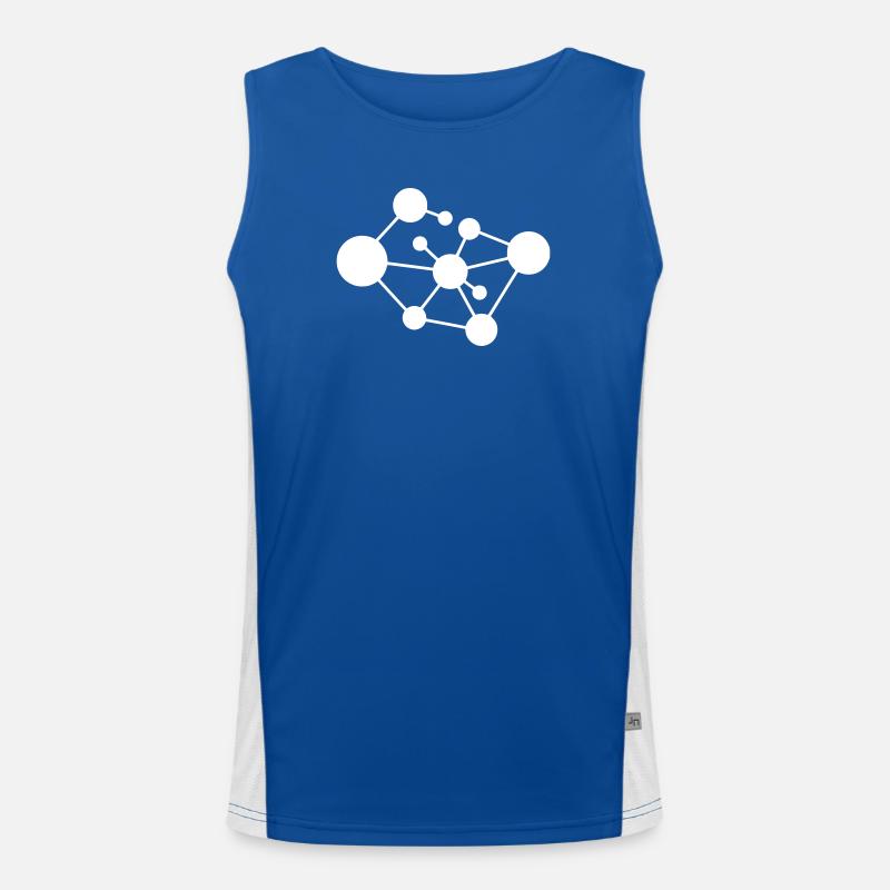 Molecule Network Connection Men's Functional Contrast Tank Top 