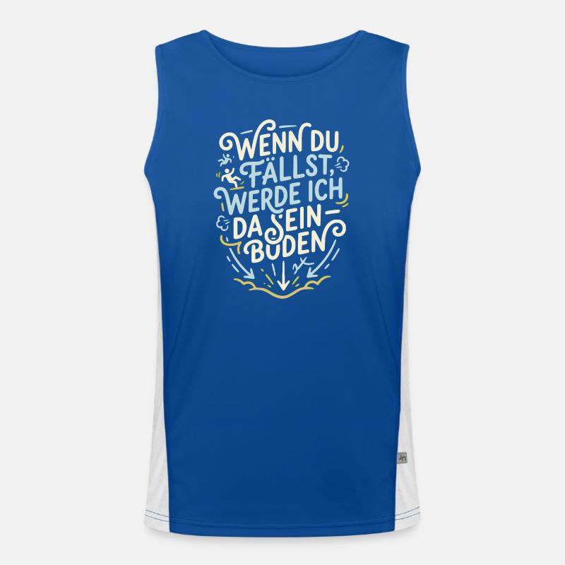 Wenn du fällst werde ich da sein Funktionelles Kontrast-Tank Top für Männer 