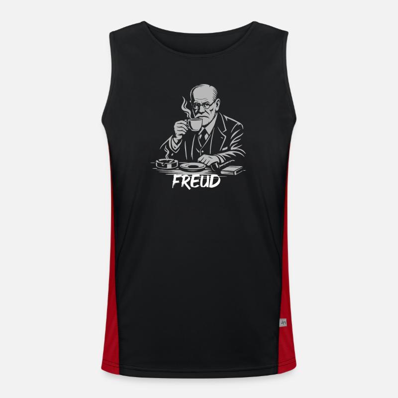 Illustration de la pause café de Freud Débardeur respirant contrasté Homme 