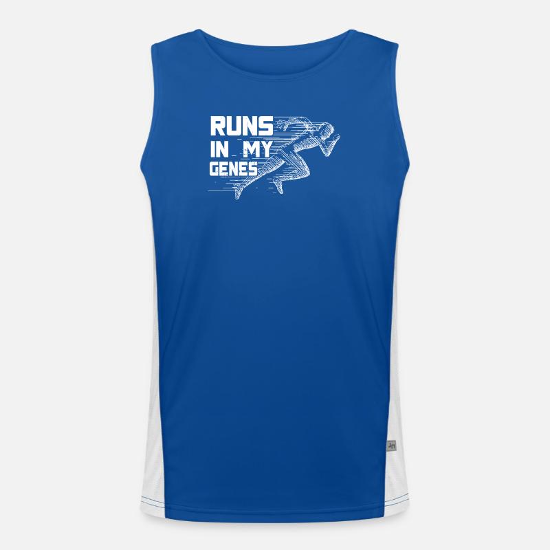 Course de marathon dans mon cadeau de course génétique Débardeur respirant contrasté Homme 