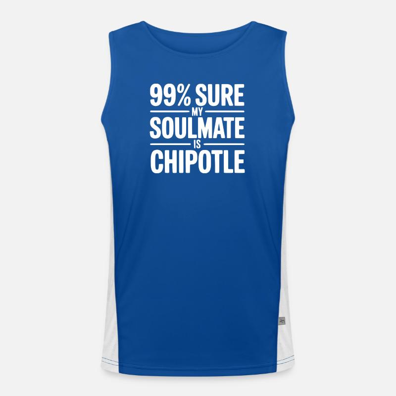 99% Sure My Soulmate is Chipotle Men's Functional Contrast Tank Top 