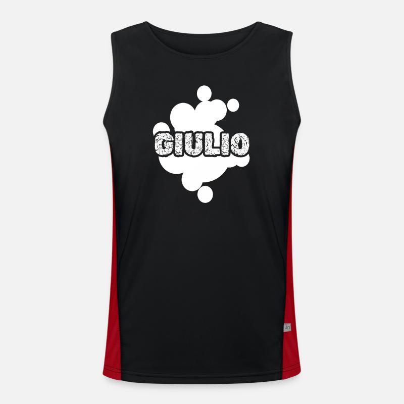 Giulio as a gift - Men's Functional Contrast Tank Top  - black/red
