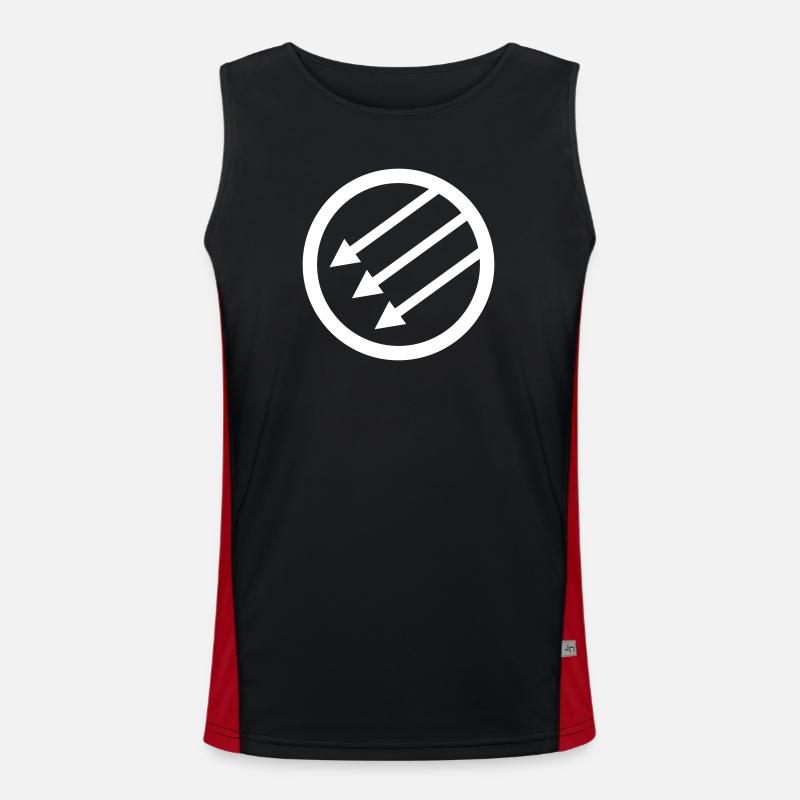 Iron Front / Eiserne Front / Järnfronten - Men's Functional Contrast Tank Top  - black/red