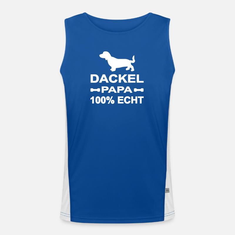 Dackel Funktionelles Kontrast-Tank Top für Männer 